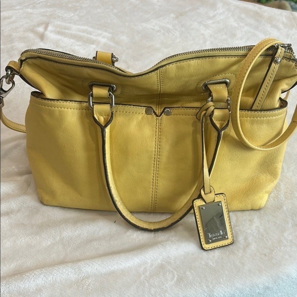 Vintage Tignanello Sunny Yellow Shoulder/Crossbody  Bag